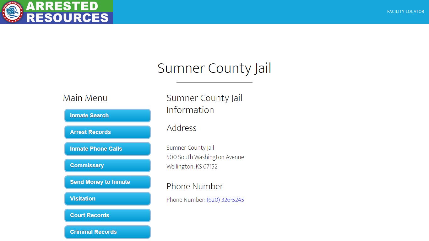 Sumner County Jail - Inmate Search - Wellington, KS - Arrested Resources